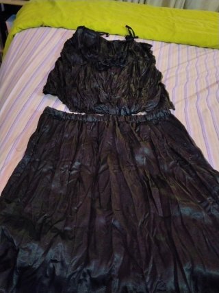 Conjunto falda y top negro