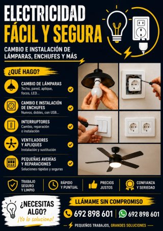 ⚡ Electricista | Lámparas, Enchufes, Interruptores
