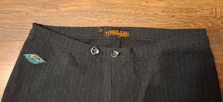 Pantalón Raya Vintage Y2K Tela Elástica Bootcut 33