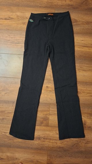 Pantalón Raya Vintage Y2K Tela Elástica Bootcut 33