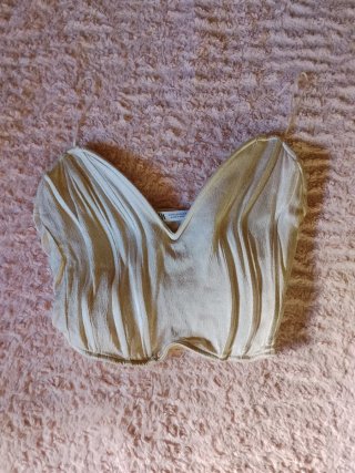 Top Corsé Satinado Beige/champagne