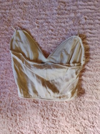 Top Corsé Satinado Beige/champagne