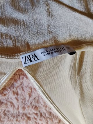 Top Corsé Satinado Beige/champagne