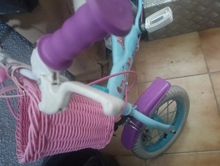Bicicleta infantil niña azul y rosa