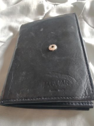 Cartera de piel Jaguar negra