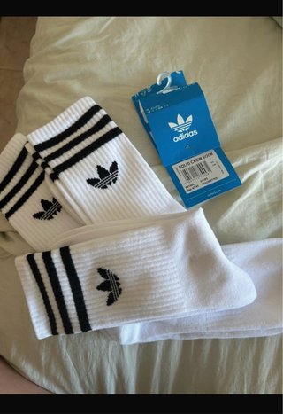 Calcetines Adidas Altos 3 Rayas Talla 43