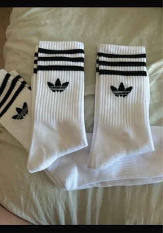 Calcetines Adidas Altos 3 Rayas Talla 43