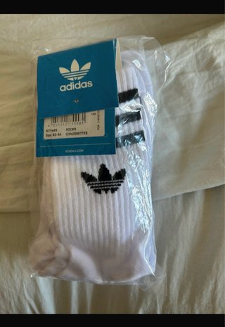 Calcetines Adidas Altos 3 Rayas Talla 43