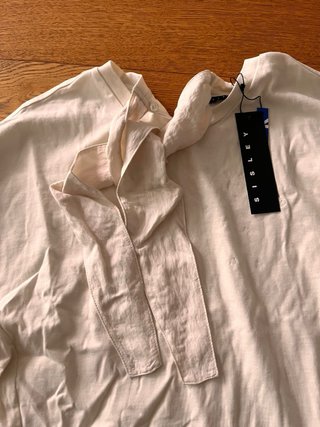 T-shirt panna con fiocco