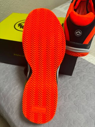 Zapatillas pádel J'hayber negras y naranjas T45