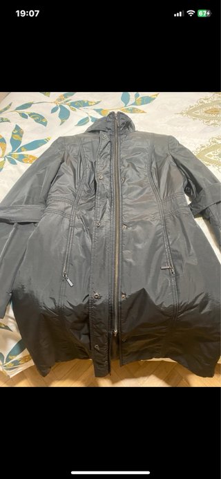 Gabardina Zara Marrón chocolate Larga