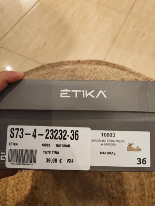 Sandalias Cuña ÉTika Beige/Marrón Nuevas