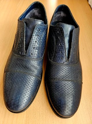 Zapatos de vestir sin cordones azul