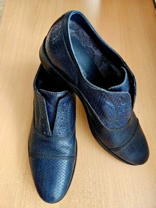 Zapatos de vestir sin cordones azul