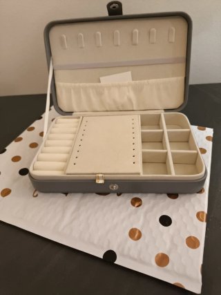 Portagioie grande beige e grigio
