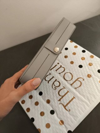 Portagioie grande beige e grigio