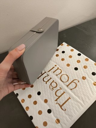 Portagioie grande beige e grigio