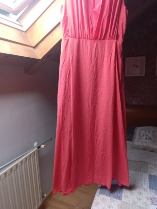Vestido largo fiesta rosa