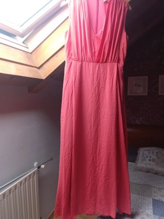 Vestido largo fiesta rosa