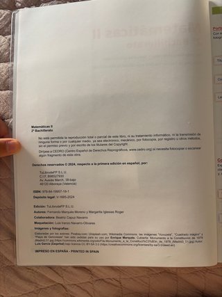 MATEMATICAS II 2º BACHILLERATO