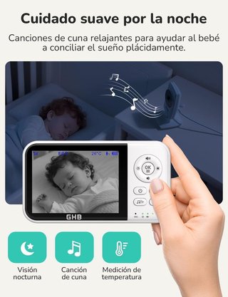 GHB Camara Vigilabebe  3.2"HD 2100mAh Recargable