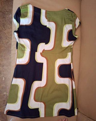 Vestido Yeye Talla M/38 Verde Multicolor