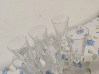 Set 6 Calici Flute Cristallo Lavorato