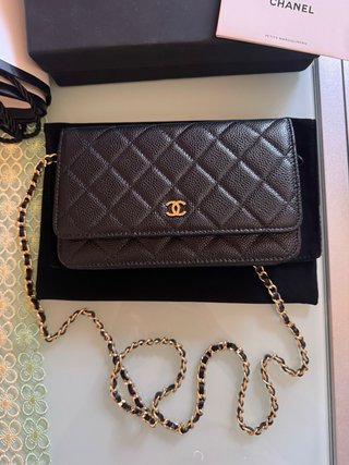 Borsa Chanel Wallet on Chain Nera Trapuntata