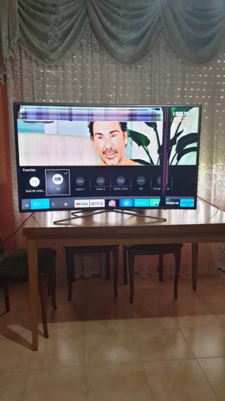 Samsung UE49K6500AU curva Smart TV pantalla rota