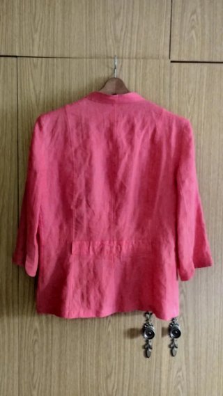 Chaqueta Cortefiel Lino Roja T.44