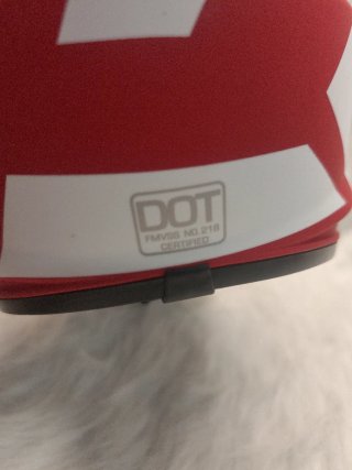 Casco Moto Cross Rojo/Blanco Talla S