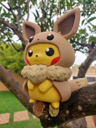 Pikachu com capuz Eevee