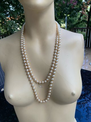 Collar largo de perlas
