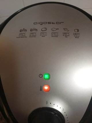 Freidora de aire Aigostar tamaño geande