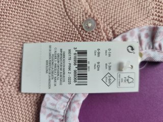 Vestido bebé 3-6 meses tejido y estampado