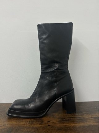 Botas MISTA negras cuadradas tacón