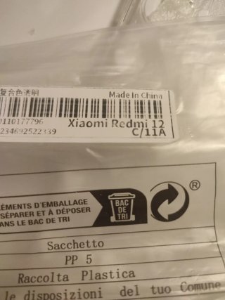 Funda transparente con corazones  Xiaomi Redmi 12