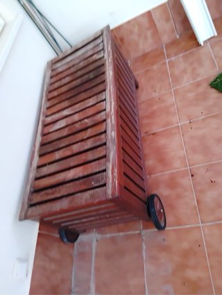 Arcón de jardín Ikea para restaurar