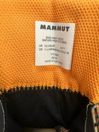 Botas de trekking Mammut Gore-Tex Negras Naranja