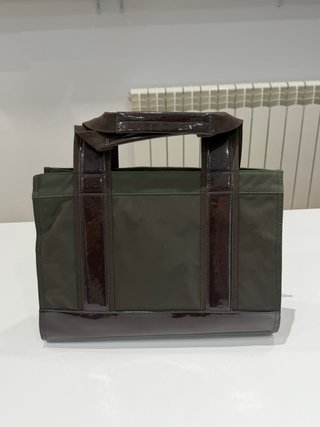 Bolso Tory Burch Cabas Marrón y Verde