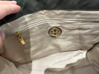 Bolso Tory Burch Cabas Marrón y Verde