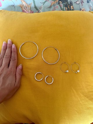 Pendientes de aro plata de ley - Varios tamaños