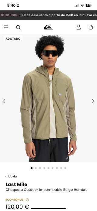 Chaqueta Quiksilver gris/verde