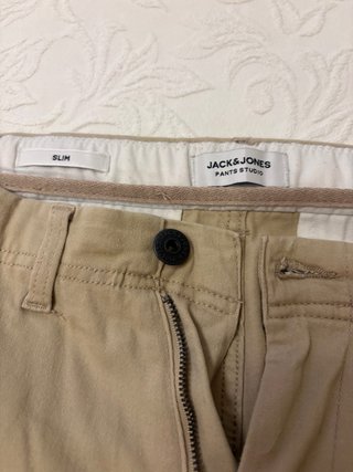 2 Pantalones Cargo Jack & Jones Beige Talla M