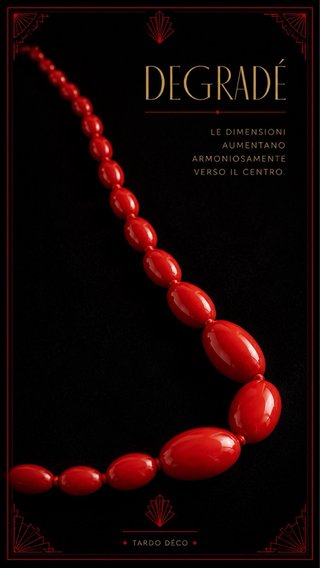 Collana Art Déco Vetro USA Anni '40 antica