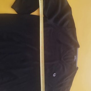 Jersey Fred Perry Pico Negro Merino y Algodón XXL