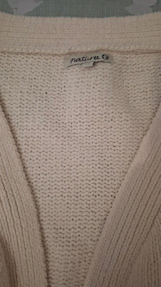 Cárdigan Natura Punto Talla Única Beige