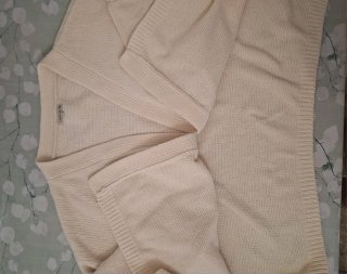 Cárdigan Natura Punto Talla Única Beige