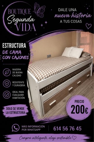 Estructura Cama Nido con Cajones
