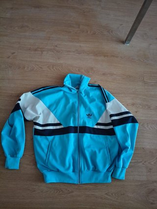 Chaqueta Adidas Vintage Azul y Blanca